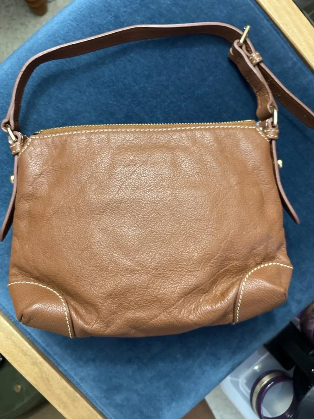 Dooney & Bourke Pebble Leather Brown Purse
